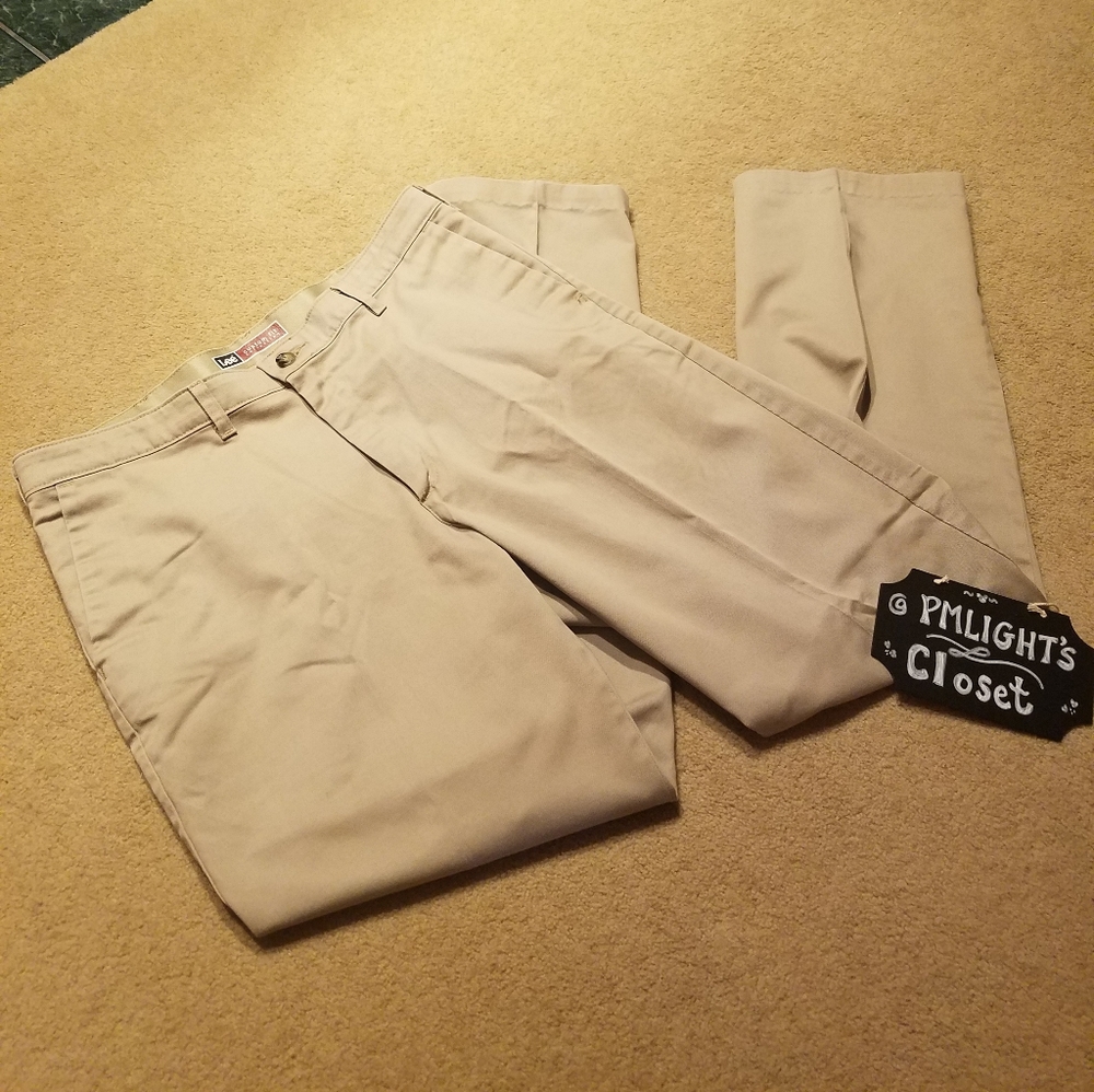 Lee 36x34 Khaki Dress Pants Custom Fit Collection